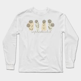 Sophisticated hand drawn flowers, inspirational meanings Long Sleeve T-Shirt